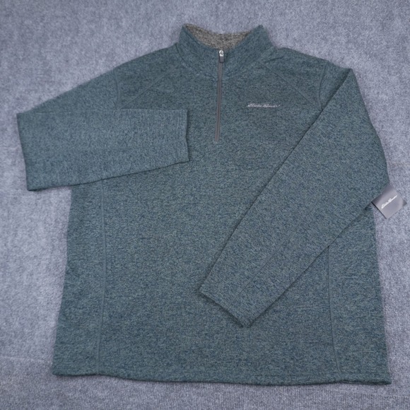 Eddie Bauer Other - Eddie Bauer Radiator Fleece Pullover Mens 2XL Peacock Blue 1/4 Zip Sweater Knit